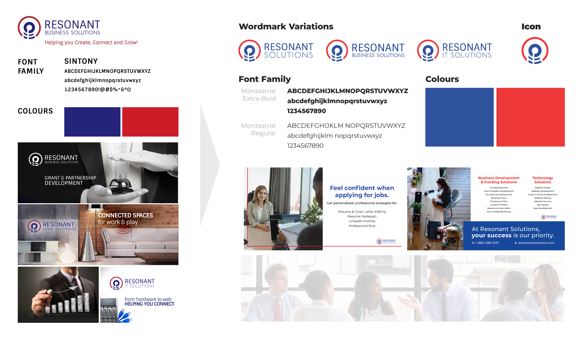 Image of odl branding on left side with updated workmark, font family, colours, and marketing assets.